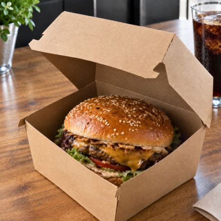 boite burger kraft à emporter