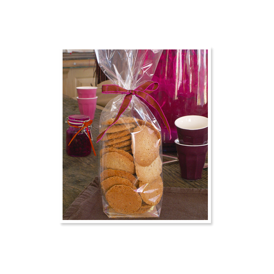 Sachet confiseries Cello transparent pour biscuits secs
