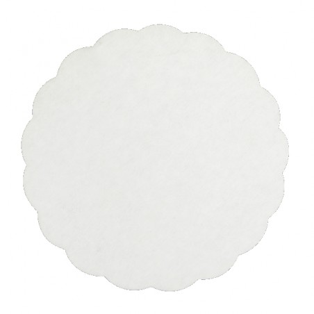 Rond blanc festonné