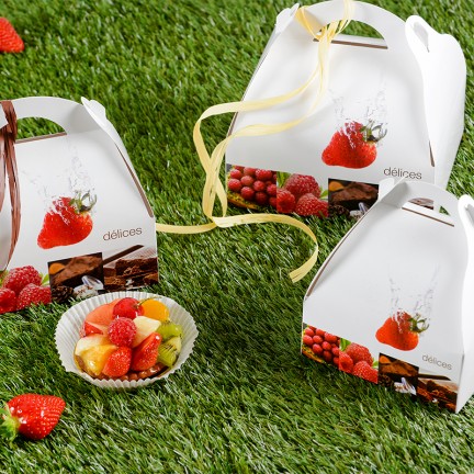 Boîte pâtisserie à poignée... Boîte pâtisserie à poignée...