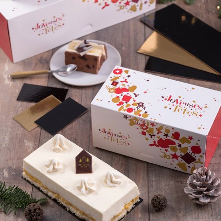 Boîte pour bûche de Noël : : Cuisine et maison