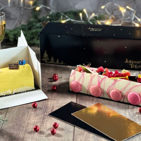 Boîte bûche décorée