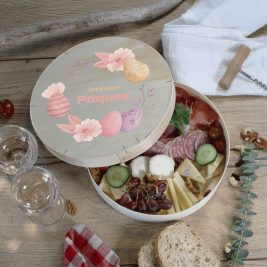 Boîte ronde bois personnalisée