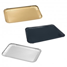 Plateau pour traiteur et pâtissier or noir et argent