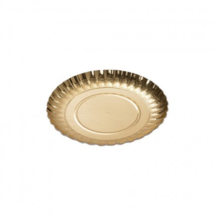 Petite assiette en or pour mignardises