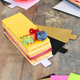 Support pâtisserie individuelle avec languette