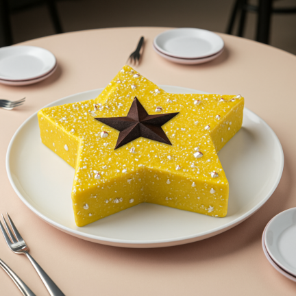 Entremet en étoile pâtisserie