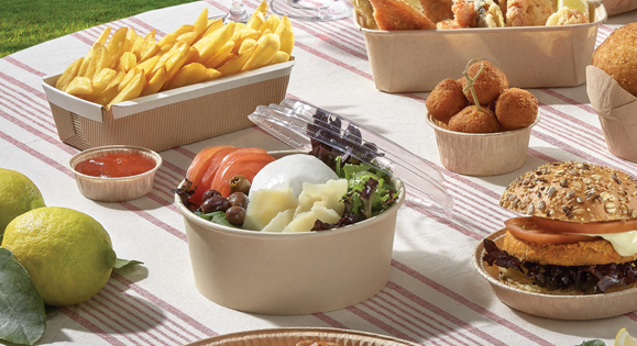 Bol pour livraison de repas étudé pour des plats chauds ou froids